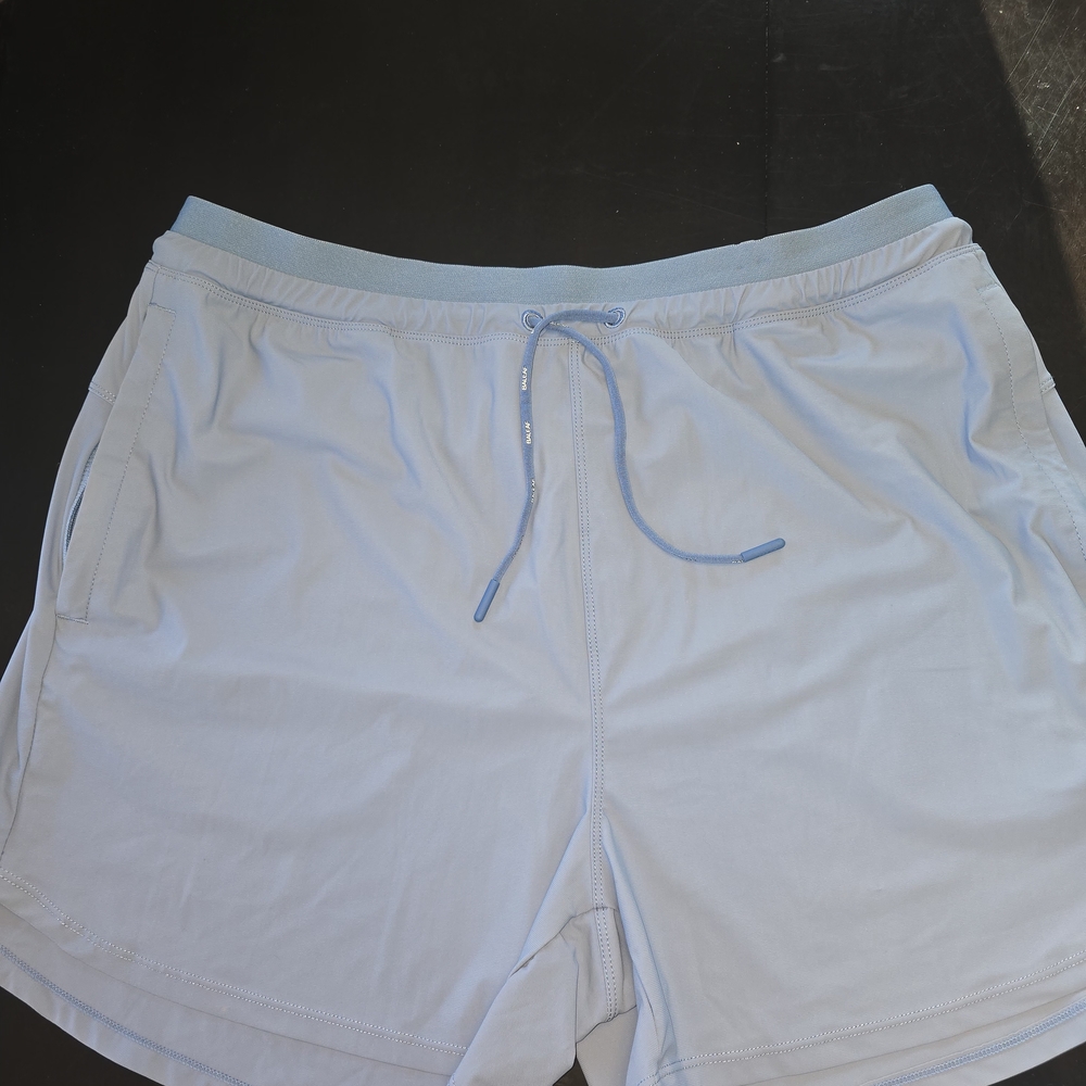 Baleaf Women's Athletic Shorts Light Blue Nylon Spandex Breathable Drawstring XL